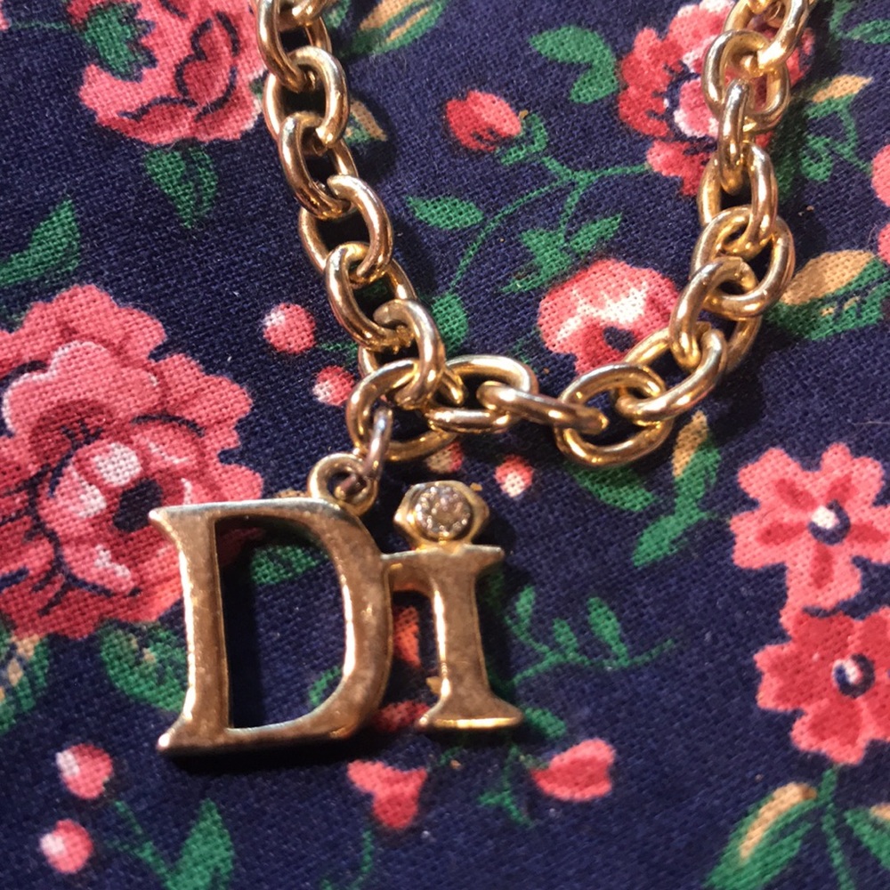 "Di" charm from Diamonds International. 7 3/4 inched bracelet. Vintage. - Picture 2 of 7